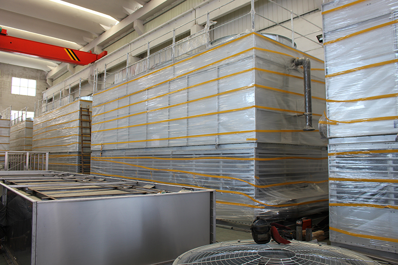 不銹鋼反應釜用閉式冷卻塔安裝示意流程